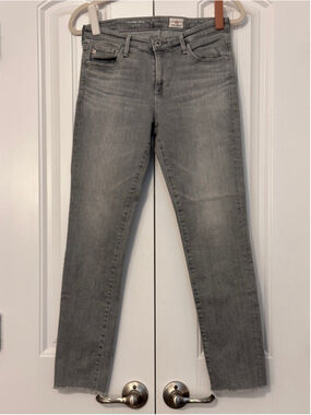 Women's AG Adriano Goldschmied The Prima Ankle Jeans in Gray, Size 28